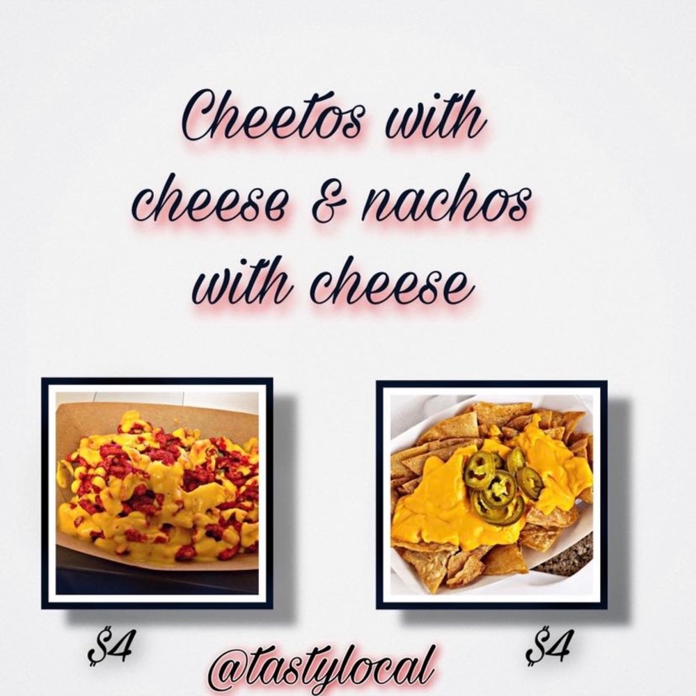 I’m selling candys, nachos and Cheetos with cheese